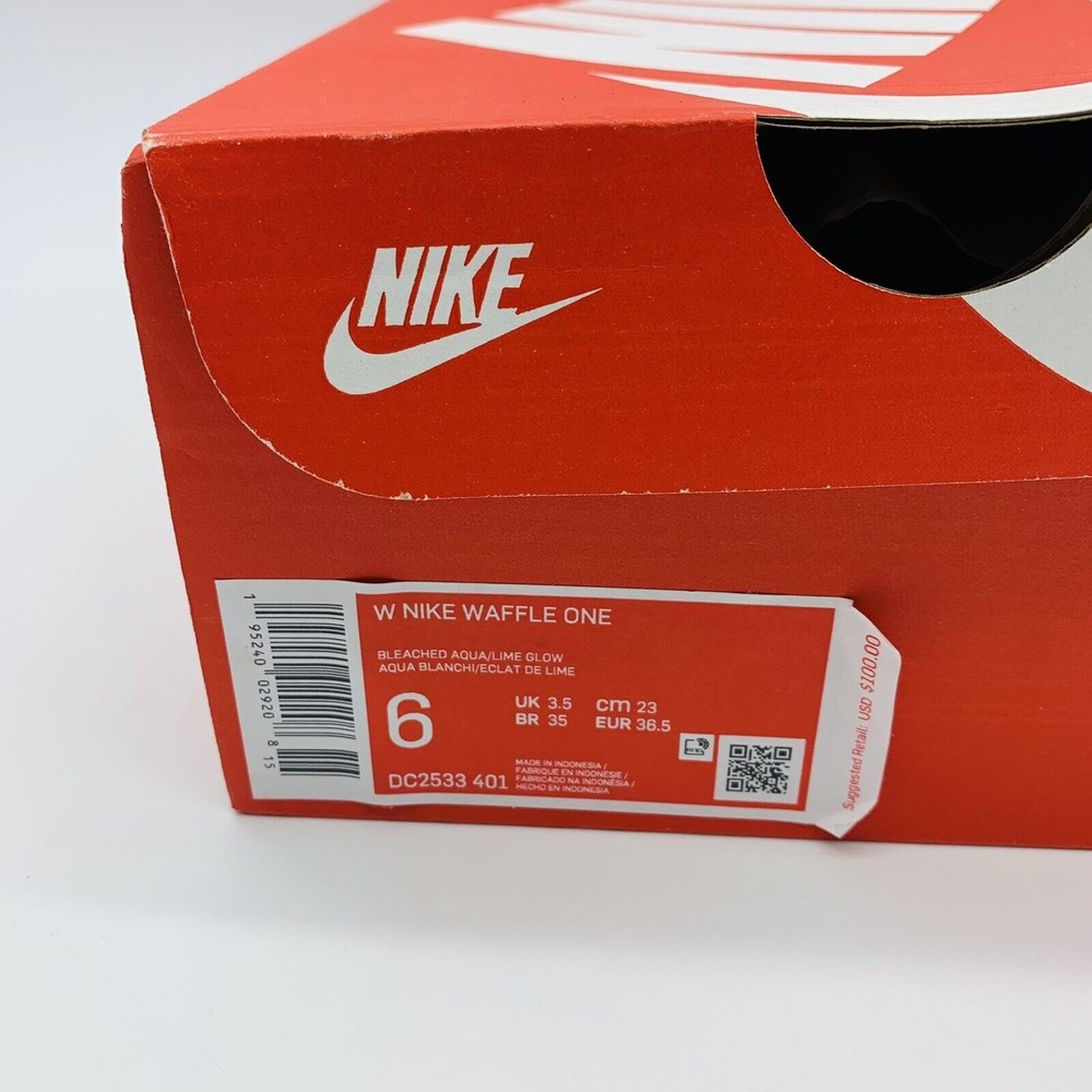 NIKE WAFFLE ONE - Scream Green ( DC2533-401 ) Women's Size 6 ** BRAND NEW ** - Picture 6 of 7